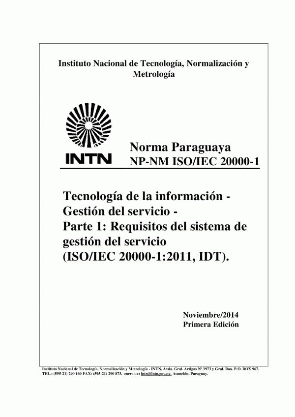NP-NM ISO/IEC 20000-1